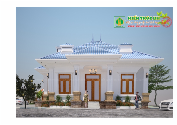 mẫu nhà 1 tầng ngang 16m 4