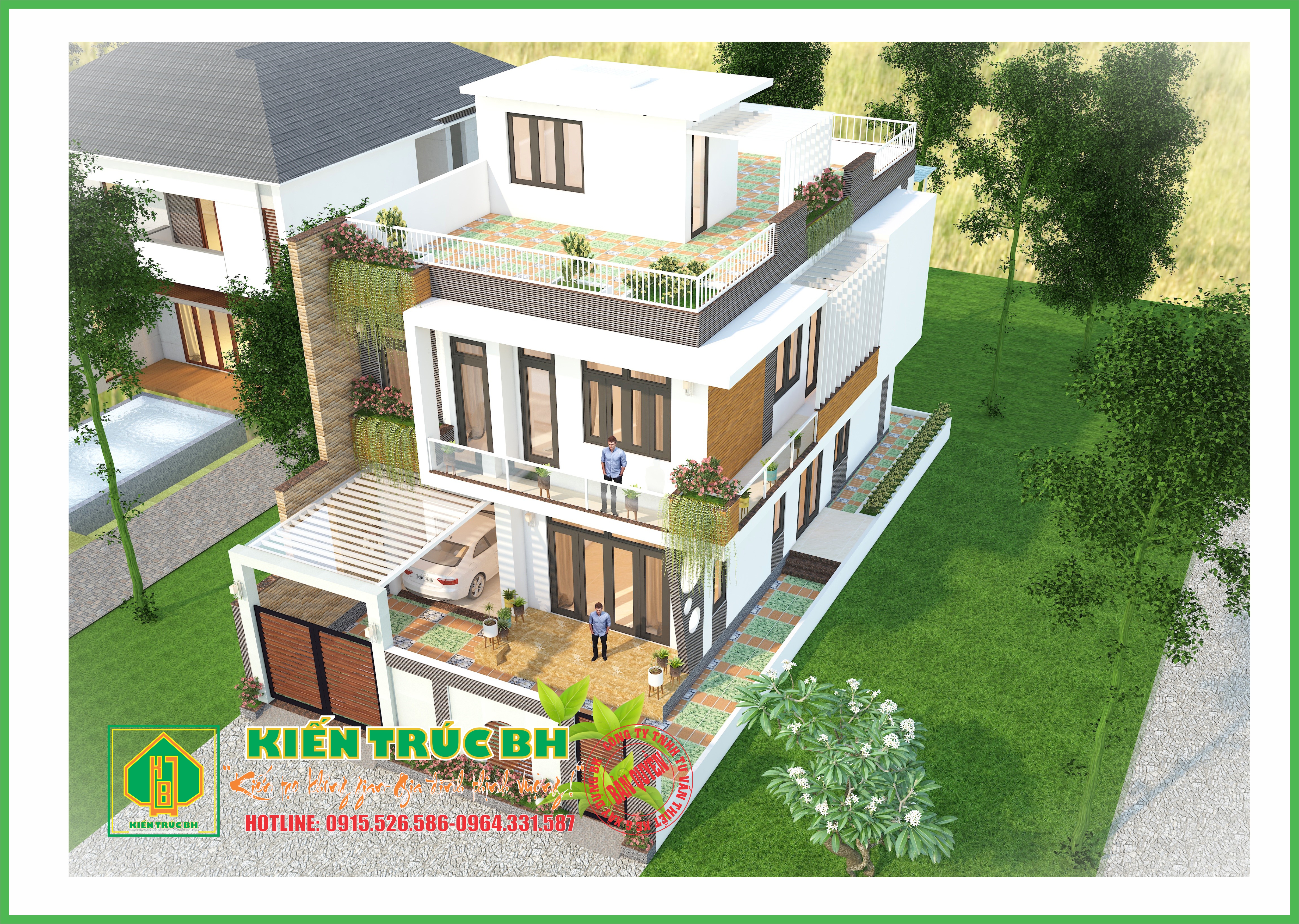 Mẫu nhà ở 2 tầng đẹp