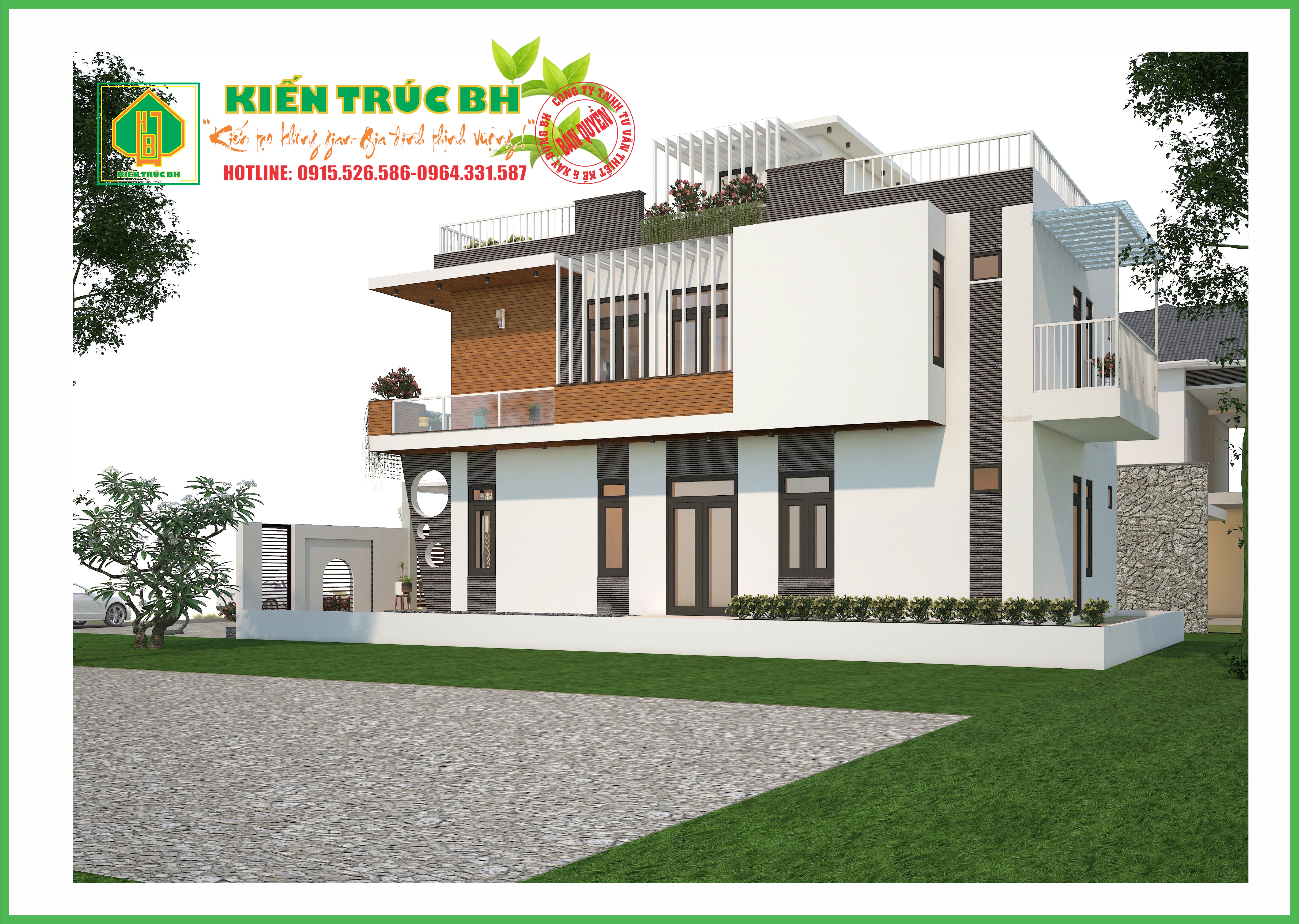 Mẫu nhà 2 tầng hiện đại