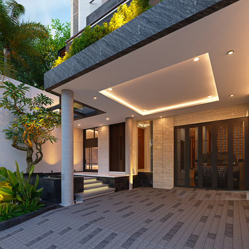 biệt thự 8m 3 tầng