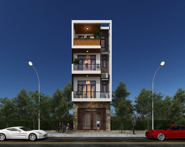 nhà phố 4 tầng đẹp