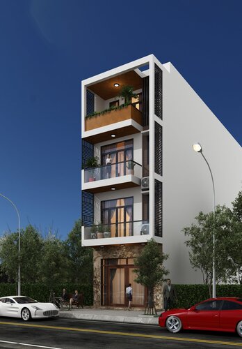 nhà phố 4 tầng